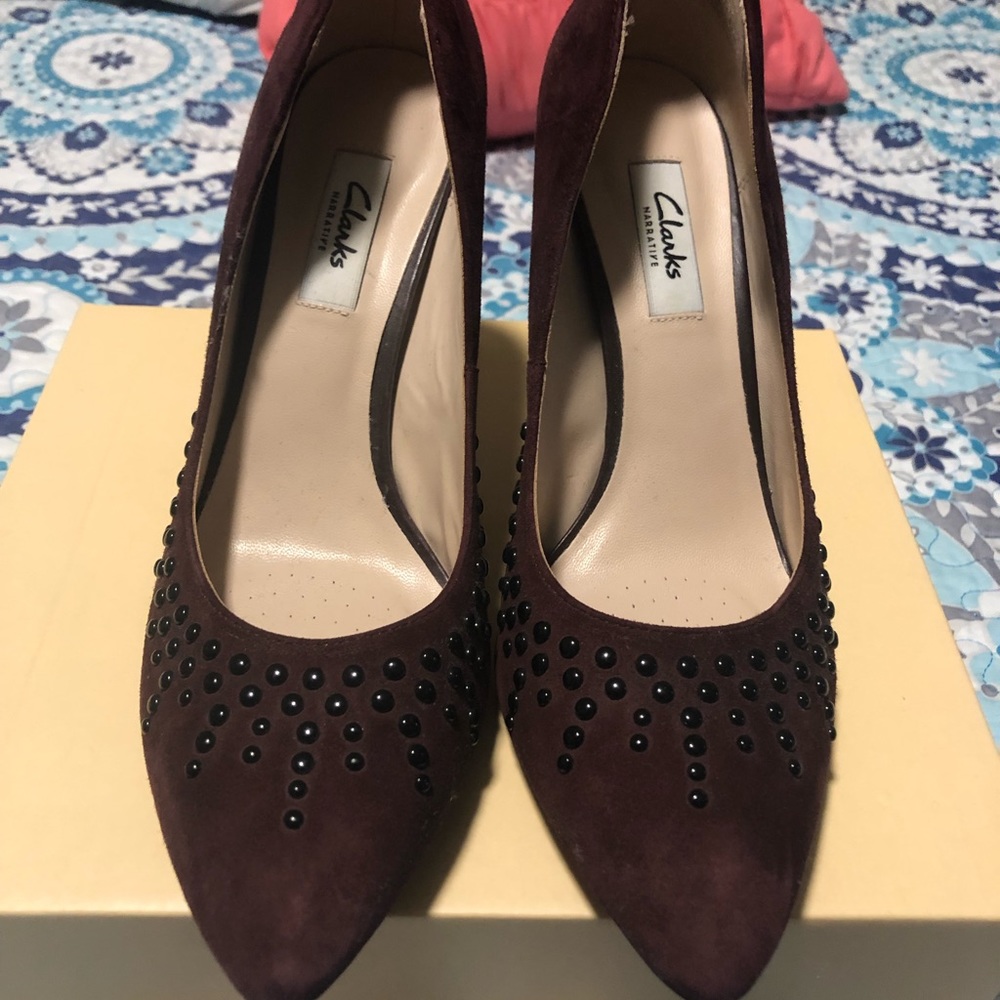 Clark’s 4 inch Swede high heels